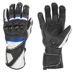 Suomy Vintage motocicleta piel de cabra guantes de cuero Retro marrón moto carreras guantes para hombres y mujeres invierno calle montar - Product Image 3