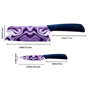 Juego de 2 Cuchillos de Cocina de Cerámica con Estampado Floral, Afilados, Ecológicos, con Mango de Plástico, Aptos para Lavavajillas, Entrega Rápida - Product Image 2