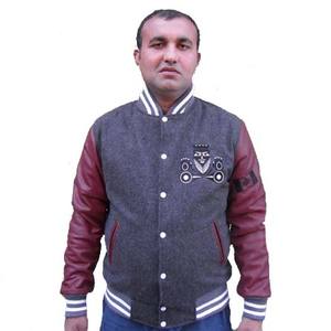 Veste universitaire de baseball brodée en chenille de laine et de logo personnalisé pour hommes manches en cuir vierge vintage grande taille pour l'hiver - Product Image 3