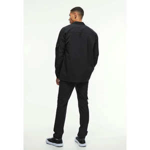 Men's Breathable Printed <b>Shirt</b> Summer Spring Casual Stand Collar Polo <b>Short</b> <b>Sleeve</b> Knitted Single Breasted - Product Image 2