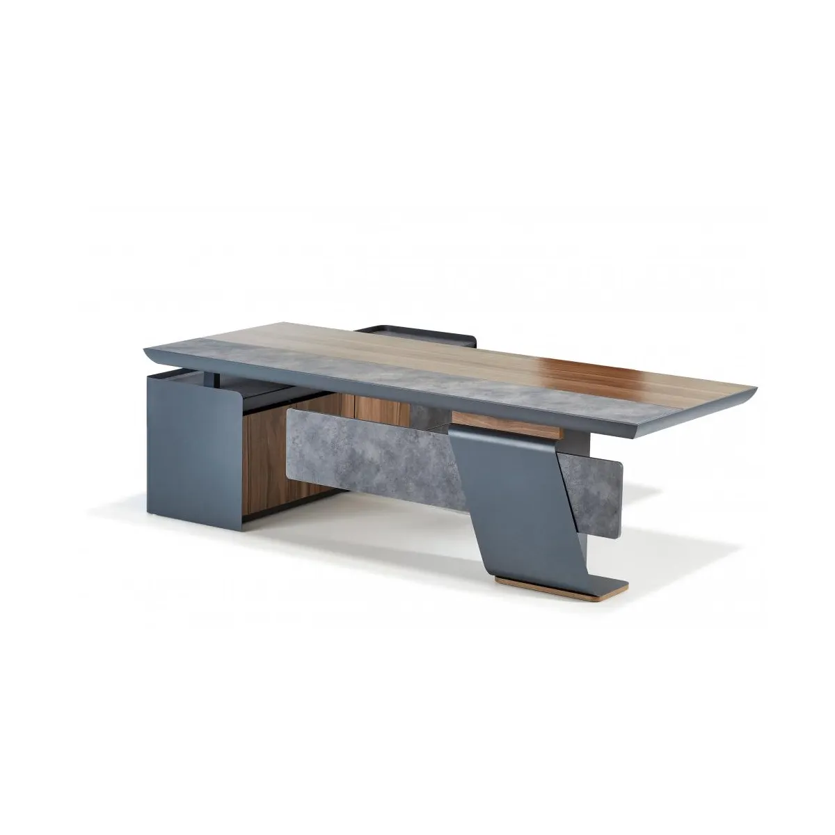 Table de bureau moderne, meubles de bureau, Table d'ordinateur, bel ensemble de canapé de bureau personnalisé, Style de cadre en acier inoxydable