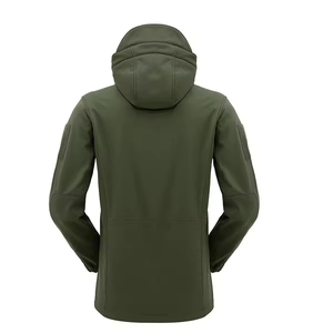 Vestes Softshell d'hiver avec logo personnalisé, en toile imperméable, avec col montant et fermeture éclair - Product Image 6