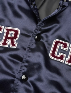 Venta al por mayor de fábrica, chaqueta Bomber de moda de talla grande para hombre, Letterman bordado personalizado, soporte de lona de satén de nailon fino Chicago - Product Image 6