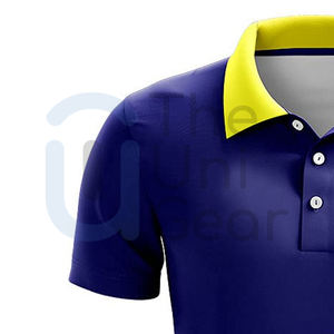Golf personalizado para hombres y mujeres para camisas, cómodo, de alto rendimiento, transpirable, de punto, estampado completo, patrón sólido - Product Image 4