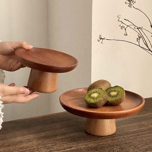 เขียงเสิร์ฟขนมหวานไม้เนื้อแข็งทันสมัยสำหรับเค้ก ขนมอบ และผลไม้ - Product Image 1