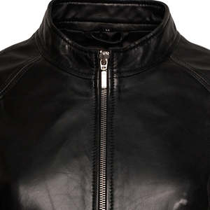 Veste en cuir pour femmes teinte unie à prix de gros à vendre à bas quantité minimale de commande Nouvelle arrivée Veste en cuir pour femmes de couleur unie - Product Image 2