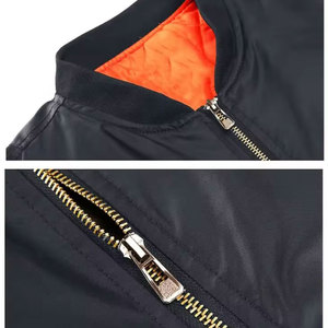 Veste de pilote légère printemps automne avec logo personnalisé Veste de vol rétro courte Coupe-vent Imperméable Bomber MA1 pour homme - Product Image 4