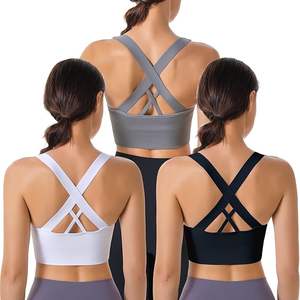 Soutien-gorge de sport pour femmes de qualité supérieure, ultra confortable et respirant, avec logo frontal, en spandex/nylon, pour adultes - Product Image 5