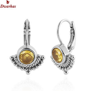Pendientes colgantes multipiedra de Plata de Ley 925 con piedras preciosas naturales brillantes, CZ de cuarzo ahumado de alta calidad para regalo de fiesta para mujer - Product Image 4