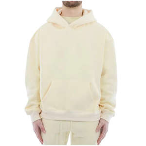 Conjunto de chándal con capucha y pantalones de chándal bordados de felpa francesa de alta calidad con logotipo personalizado, chándal con cremallera lavado ácido y desteñido al sol para hombre - Product Image 2