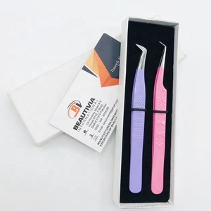 แหนบขนตาปลอม45/60/75/90องศาสำหรับการต่อขนตาปลอมโลโก้พิมพ์แบบกำหนดเองแบบมืออาชีพ - Product Image 6