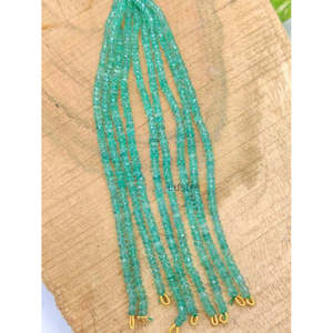 Joyería de Cuentas Facetadas Naturales con Esmeraldas de Zambia, Color Verde Gema - Product Image 3