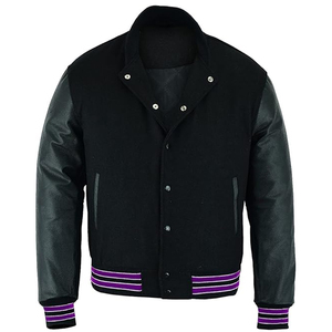 Chaquetas universitarias de lujo con logotipo personalizado para hombre, cuello levantado, logotipo frontal, colores personalizados, algodón, envío DDP - Product Image 2