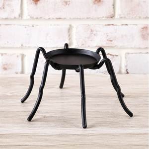 Candelabro de Hierro Negro con Diseño de Telaraña y Tres Portavelas de Vidrio para Decoración de Halloween, Portavelas de Mesa - Product Image 5