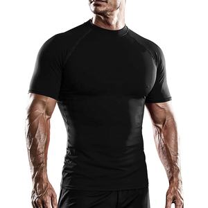 2024 hommes Gym Compression chemise à manches courtes de haute qualité Logo personnalisé vêtements de sport respirant tricoté tissu Slim Fit - Product Image 1