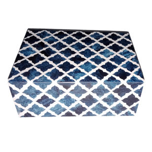Eid Ramadan 2026 Gifting Moroccan Pattern Trinket <b>Keepsake</b> <b>Box</b> - Luxury Blue & White Resin Arabic Jewelry <b>Box</b> for Home & Gift - Product Image 1