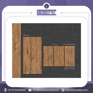 Carreaux de porcelaine Carreaux aspect bois brillant 600x1200mm pour salon, hall, sol vitré poli pour usage intérieur - Product Image 2