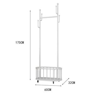 Organizador de Ropa KPT68012 con Práctica Cesta de Almacenamiento, Tipo Vertical de Acero Inoxidable para Sala de Estar - Product Image 6