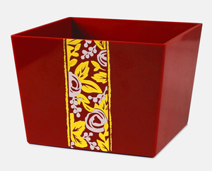 Maceta Cuadrada Ligera de Primera Calidad, Serie Japonesa, Diseño Minimalista, Plástico, 2 Colores, Rojo Dorado, para Escritorio, Mesa, Sala de Estar - Product Image 4
