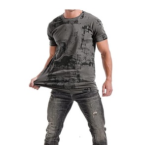 OEM Custom Made Men's Round Neck Short Sleeve T-Shirt Graphic Printed Cotton Jersey Plus Size Best Price in Bangladesh - Product Image 4