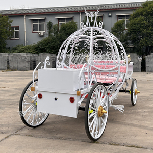 Venta caliente princesa boda calabaza caballo carruaje personalizado boda calabaza caballo dibujado carruaje cuento de hadas boda Cenicienta carro - Product Image 4