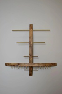 Soporte de joyería de pared de madera hecho a mano para pendientes, collares, anillos, organizador de ahorro de espacio para el hogar y el vestidor DE LA India - Product Image 5