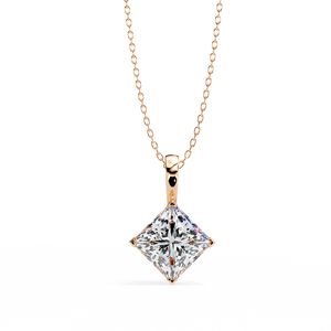 Premium Sense Princess Square Lab-Grown CVD Diamond Pendant en oro blanco IGI Certified para bodas y fiestas de mujeres - Product Image 6