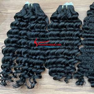 Paquets de trame bouclés profonds à vapeur personnalisés 100% extensions de cheveux humains vietnamiens - Product Image 3