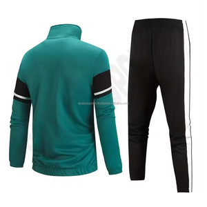 ชุดกางเกงวอร์มและเสื้อฮู้ดแบบสปอร์ตผ้าหนาสั่งทำขายส่ง ไซส์ใหญ่ สีพื้น ดีไซน์ 2 in 1 ผ้าฝ้าย 100% - Product Image 3