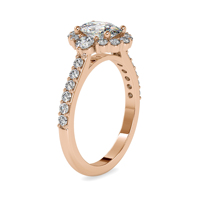 Anillo de compromiso de plata de ley con halo de corte ovalado natural, certificado GIA, anillo de boda con racimo, anillo de promesa, venta al por mayor, ¡el más vendido!
