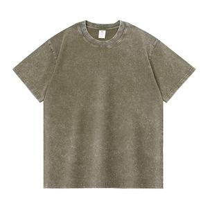 Camiseta lisa en blanco personalizada, camiseta personalizada con la impresión de tu logotipo, camiseta lavada con ácido de algodón 100%, Camiseta estampada de talla grande para hombre - Product Image 6