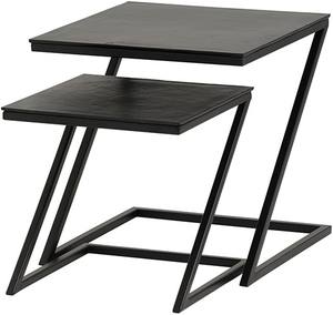 ชุดโต๊ะข้างโลหะแบบมีเอกลักษณ์โต๊ะทรงสี่เหลี่ยมโต๊ะน้ำชาหรูหราสำหรับเฟอร์นิเจอร์ห้องนั่งเล่นและห้องนอนดีไซน์ที่เป็นเอกลักษณ์ - Product Image 3