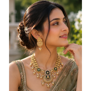 Ensemble de colliers classiques en forme de cœur en zircon doré Twini pour femmes, modèle 5097, pour mariages et festivals - Product Image 1