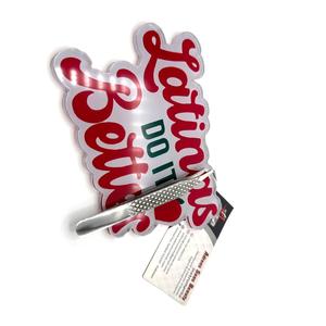 Azulejo de pestañas acrílico Latinos Hazlo Mejor Diseño Herramienta de belleza Azulejo de pestañas personalizado acrílico con pinzas Servicio OEM al por mayor - Product Image 5