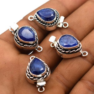 ต่างหูเงินโบราณทรงหยดน้ำ Lapis Lazuli กล่องอัญมณีมีตะขอเกี่ยว PREM bhaya B628 1เส้น2เส้น3เส้นส่วนประกอบทำเครื่องประดับ - Product Image 3