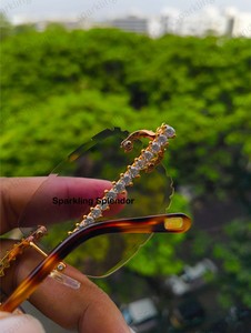 Gafas VVS Moissanite Diamonds Iced, gafas de sol elegantes de alta calidad para niños, estilo Hip Hop, mayorista directo de fábrica - Product Image 2