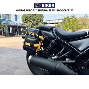 Support de sacoche de selle pour moto Honda Rebel 300/500/1100, en cuir imperméable et aluminium, rangement pour bagages de moto - Product Image 3