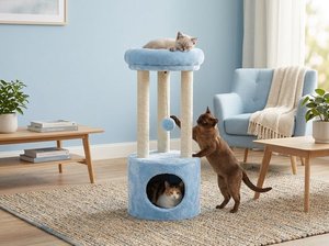 Tour à chat Atlanta Blue Sky avec jeu doux et ludique - Product Image 3