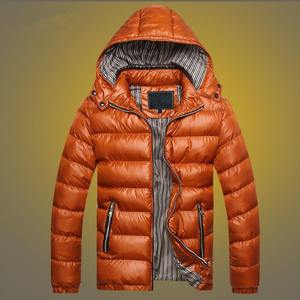 2023 Top Selling OEM Printed Canvas Puffer <b>Jacket</b> for <b>Men</b> Customized Logo Winter Waterproof Hooded - Product Image 4