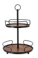 Support à gâteau en bois moderne à 3 niveaux, résistant au four, de qualité artisanale, pour centre de table, mariages et célébrations
