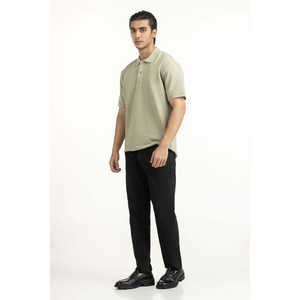 Polo Clásico para Hombre, Antiarrugas, de Seda, con Bordado, en Colores Oscuros, con Patrón Sólido, Tallas hasta 6XL, Corte Corto para Golf, ODM - Product Image 1