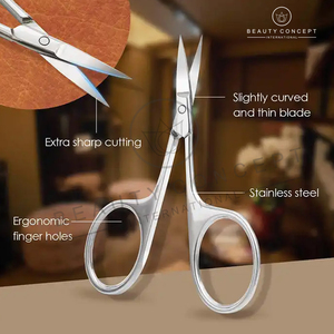 Ciseaux de manucure à lame affûtée en acier inoxydable, coupe-ongles pour droitiers, usage cuticule, étui en cuir durable, beauté, écoresponsable - Product Image 4