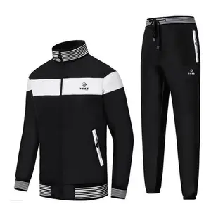 Customized logo design High quality men's plain cotton hoodie sweat suits wholesale jogging suits sports wear