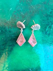 Boucles d'oreilles en argent sterling 925 Morganite faites à la main Belle boucle d'oreille pour femme Boucle d'oreille en pierre rose. - Product Image 5