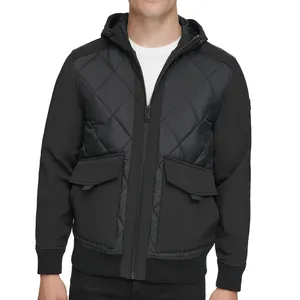 하이 퀄리티 사용자 정의 남성 겨울 착용 따뜻한 야외 플러스 사이즈 재킷 사용자 정의 패션 지퍼 봄버 재킷 남성용