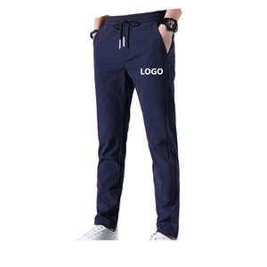 Pantalones de hombre con corte elegante para correr con cintura con cordón, ajuste personalizado para correr en el gimnasio y sesiones de fitness - Product Image 1