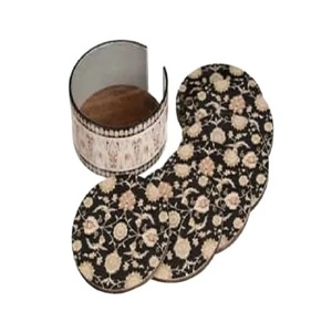 Bone Design Resin Inlay Coasters <b>Square</b> Tea Cup Coaster for Hotel or Restaurant Use Wholesale Price Handcrafted in India - Product Image 5