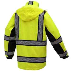 Ropa DE SEGURIDAD reflectante Verde Naranja Tira reflectante Ropa DE SEGURIDAD Ropa DE TRABAJO Chaqueta acolchada de algodón de invierno para hombres - Product Image 6