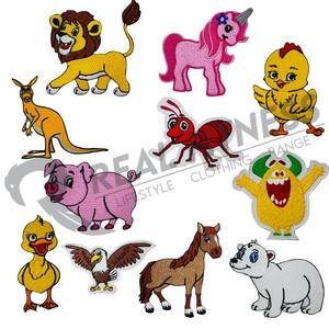 Patchs animaux personnalisés 2026 à coudre ou à thermocoller, broderie pour enfants, vêtements décontractés toutes saisons, motif zoo tissé - Product Image 5