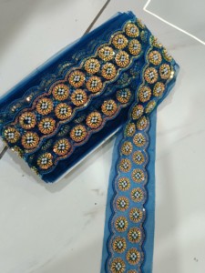 "ผ้าลูกไม้ลูกปัดคุณภาพสูงสำหรับชุดเดรสลูกไม้ปักลายหรูหราพร้อมเลื่อมและลูกปัดสำหรับชุดแต่งงานตอนเย็น - Product Image 5